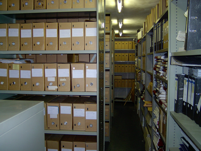  Foto van het archief in het depot in Maarn
